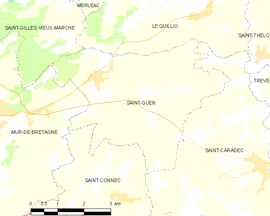 Mapa obce Saint-Guen