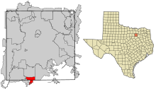 Dallas County Texas Incorporated Areas Glenn Heights highighted.svg