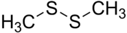 Structuurformule van dimethyldisulfide