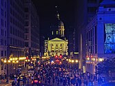 Downtown Indianapolis il 29 maggio 2020