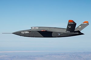 XQ-58A Valkyrie během svého prvního letu