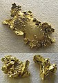 Native gold from California (top) and Australia (bottom), showing octahedral formations