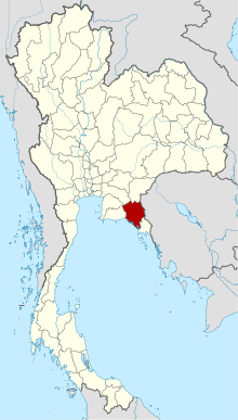 Map of Thailand highlighting Chanthaburi province