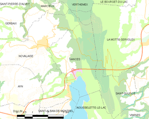 Poziția localității Nances