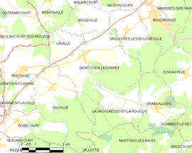 Mapa obce Saint-Ouen-lès-Parey