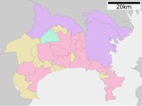 神奈川県立茅ケ崎北陵高等学校の位置（神奈川県内）