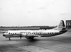 Onnettomuuskoneen kaltainen American Airlinesin L-188 Electra.