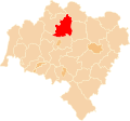 Lage des Landkreises Lubin in der Woiwodschaft Niederschlesien