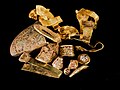 Image 24The Staffordshire Hoard is the largest hoard of Anglo-Saxon gold and silver metalwork yet found[update]. It consists of almost 4,600 items and metal fragments. (from Culture of England)