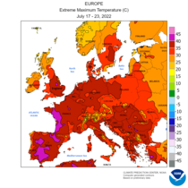 Maksimumtemperatuur 17.–23. juuli