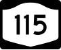 New York State Route 115 marker