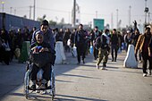 People taking part in the Arba'een Pilgrimage