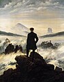 Caspar David Friedrich: La migranto super la maro de nebulo, 1818