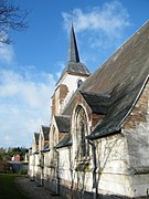 Façade sud de l'église.