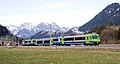 Une Jumbo au centre d'un train navette sur la ligne de l'Emmental.