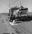 Image 7 Dust Bowl Photograph: Dorothea Lange. Restoration: Adam Cuerden. The Dust Bowl was a period of severe dust storms that greatly damaged the ecology and agriculture of the American and Canadian prairies during the 1930s. Drought and a failure to apply dryland farming methods to prevent wind erosion caused the phenomenon. The drought came in three waves, 1934, 1936, and 1939–1940, but some regions of the high plains experienced drought conditions for as many as eight years. This photograph, titled Broke, baby sick, and car trouble!, was taken by Dorothea Lange in 1937 and depicts a Missouri migrant family's jalopy stuck near Tracy, California. More selected pictures