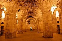 The cellars of Diocletian's palace are like a peristyle (above) a place of frequent occurrences.