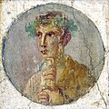 Image 21A fresco portrait of a man holding a papyrus roll, Pompeii, Italy, 1st century AD (from Culture of ancient Rome)