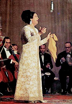 A cantaire y actriz Umm Kulthum.