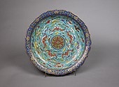 Plate; late 17th–early 18th century; cloisonné enamel; height: 4.4 cm, diameter: 25.7 cm; Metropolitan Museum of Art