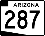 Straßenschild der Arizona State Route 287