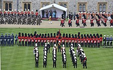 The Diamond Jubilee Armed Forces Parade and Muster at Windsor Castle in May 2012