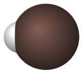 Spacefill model of hydrogen astatide