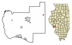 Location of Fidelity in Jersey County, Illinois.