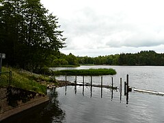 Le lac en amont du déversoir sud.