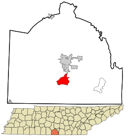 Location in Lincoln County and the state of Tennessee.