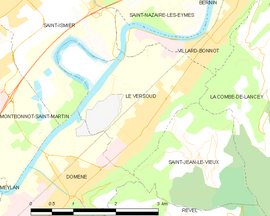 Mapa obce Le Versoud