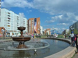 Fountain on Sovetskaya Street in Bratsk