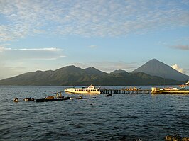 Tidore gezien vanaf Ternate