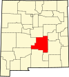 State map highlighting Lincoln County