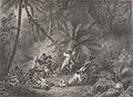 23 février 1802, Saint-Domingue. Prise de La Ravine Aux Couleuvres. Pierre Lanfrey (1871-1879). The history of Napoleon the First. London, New York: Macmillan and Co., vol. 2, part 1, opp. p. 146. OCLC 545943. Image colorisée. Récit sur Napoléon.org.