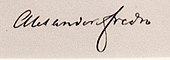 Signature de Aleksander Fredro