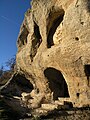 Ermita de San Acisclo y Santa Vitoria en Arroyuelos, Valderredible, Spanien (Felsenkirche)