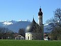 Westerndorf am Wasen (bij Pang), bedevaartkerk Johannes de Doper en H. Kruis