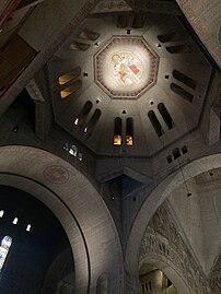 Vue de la fresque dans le dôme.