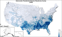 Map of Democratic presidential election results by county