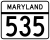 Maryland Route 535 marker