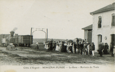 Gare de Mimizan-les-Bains à partir de 1908.