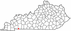 Location of LaFayette, Kentucky