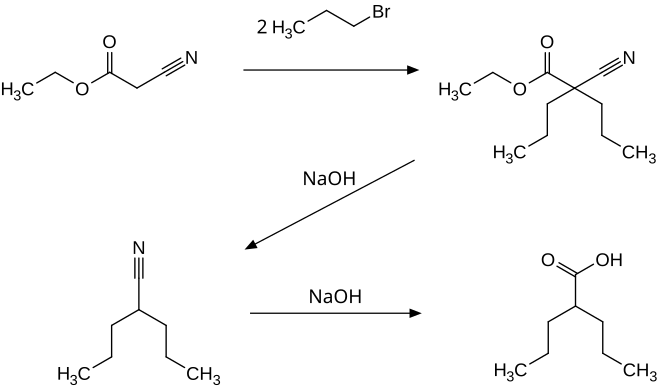 Synthese von Valproinsäure