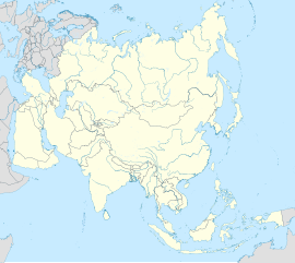 オホーツク海深発地震の位置（アジア内）