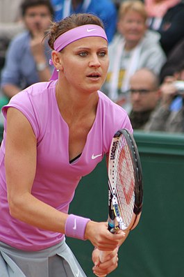 Lucie Šafářová na French Open 2015, kde postoupila do finále dvouhry a vyhrála čtyřhru