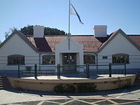 El edificio de la antigua estación Trelew.