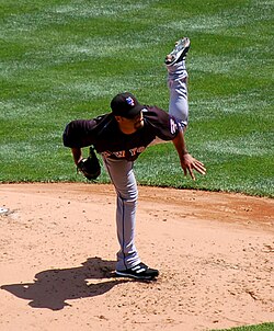 Johan Santana beim Pitch