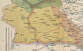 Carte du pays de Lubusz cédé aux ducs de Silésie en 1241/1242.