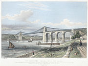 De brug omstreeks 1840